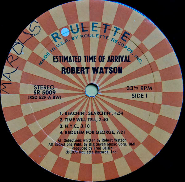 Robert Watson* : Estimated Time Of Arrival (LP, Album)