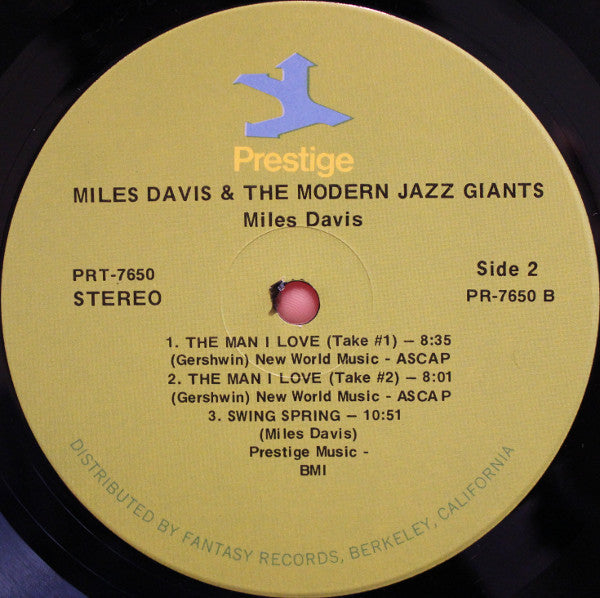 Miles Davis ~ Miles Davis And The Modern Jazz Giants (Vinyl) - Djungel & Jazz