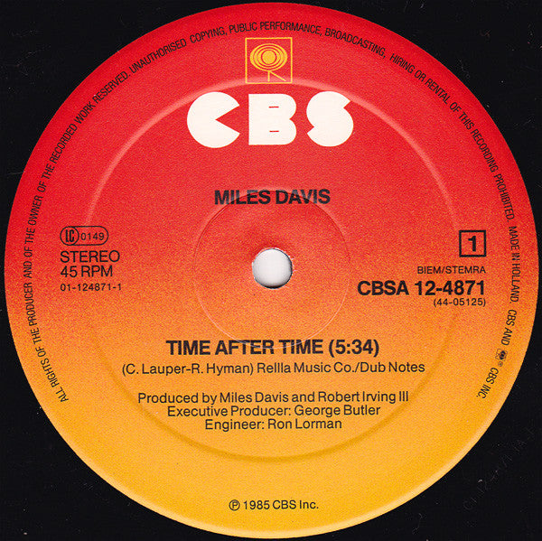 Miles Davis ~ Time After Time (Vinyl) - Djungel & Jazz