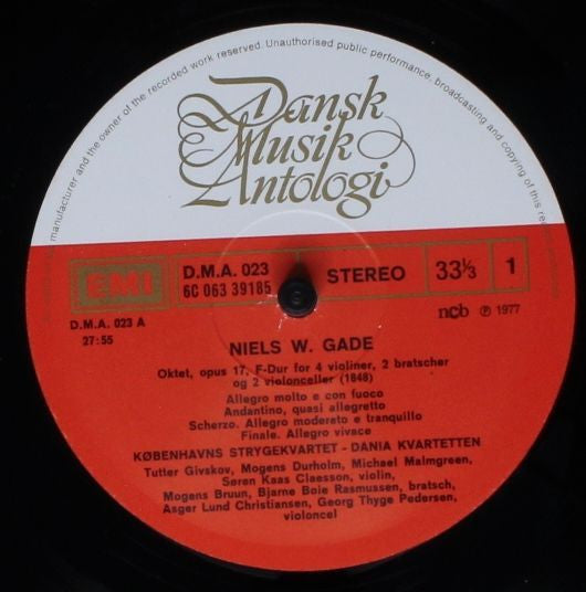 Niels Wilhelm Gade, Københavns Strygekvartet, Dania Kvartetten ~ Oktet, opus 17, F-Dur / Novelletter, opus 29 (Vinyl) - Djungel & Jazz