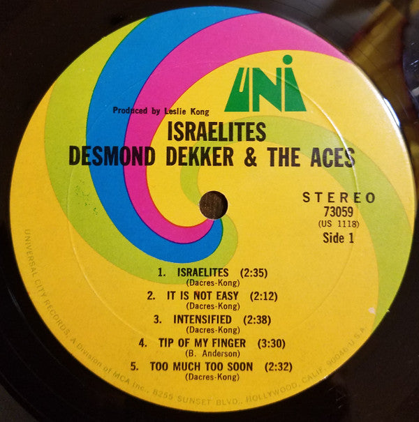 Desmond Dekker & The Aces : Israelites  (LP, Album, Mon)