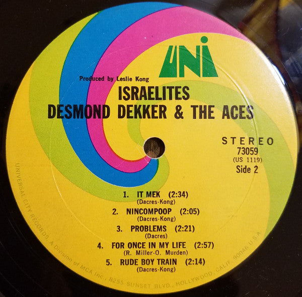Desmond Dekker & The Aces : Israelites  (LP, Album, Mon)