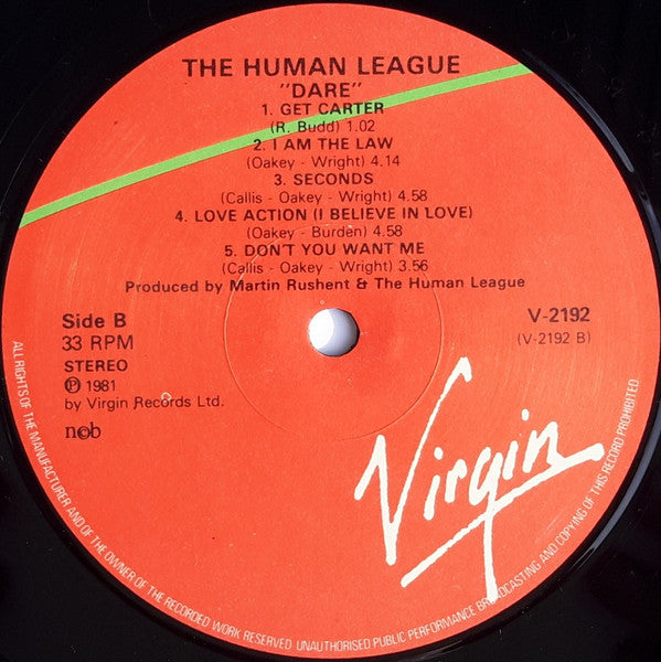 The Human League ~ Dare! (Vinyl) - Djungel & Jazz