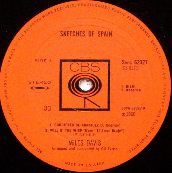 Miles Davis ~ Sketches Of Spain (Vinyl) - Djungel & Jazz