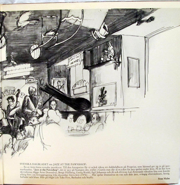 Arne Domnérus, Bengt Hallberg, Georg Riedel, Egil Johansen + Lars Erstrand ~ Jazz At The Pawnshop (Vinyl) - Djungel & Jazz
