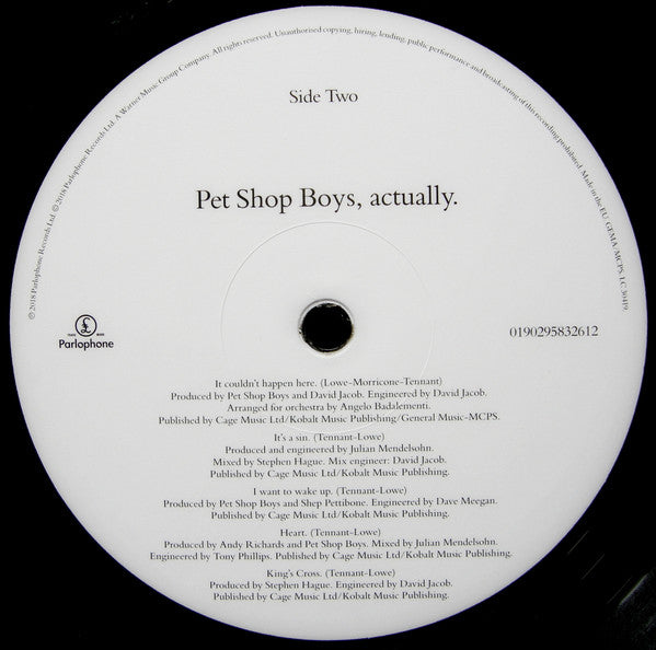 Pet Shop Boys ~ Actually (Vinyl) - Djungel & Jazz