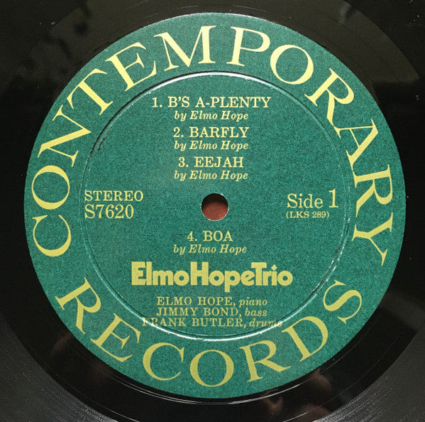 Elmo Hope Trio ~ With Jimmy Bond & Frank Butler (Vinyl) - Djungel & Jazz