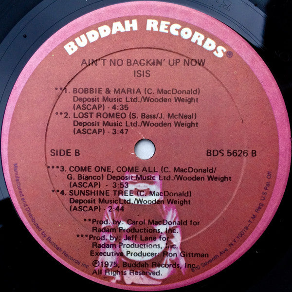 Isis  ~ Ain't No Backin' Up Now (Vinyl) - Djungel & Jazz