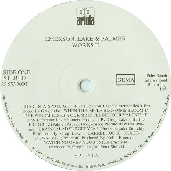 Emerson Lake & Palmer ~ Works (Volume 2) (Vinyl) - Djungel & Jazz