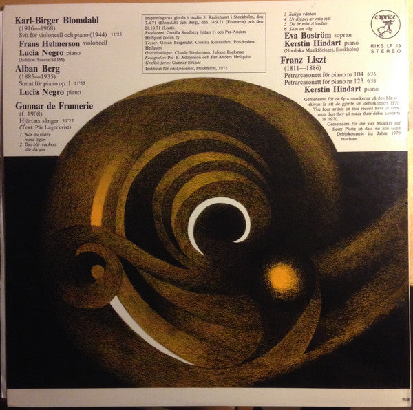 Frans Helmerson & Lucia Negro, Eva Boström & Kerstin Hindart ~ Unga Musiker (Vinyl) - Djungel & Jazz