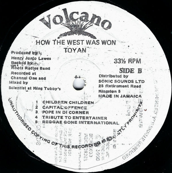 Toyan : How The West Was Won (LP, Album, RE)