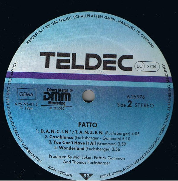 Patto ~ Patto (Vinyl) - Djungel & Jazz