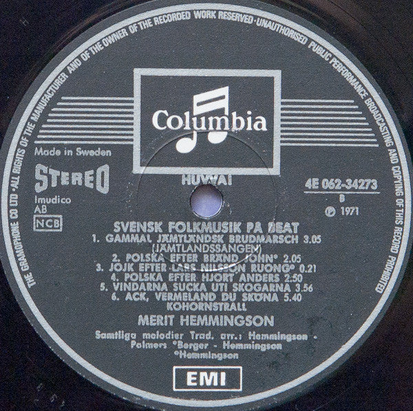 Merit Hemmingson ~ Huvva! - Svensk Folkmusik På Beat (Vinyl) - Djungel & Jazz