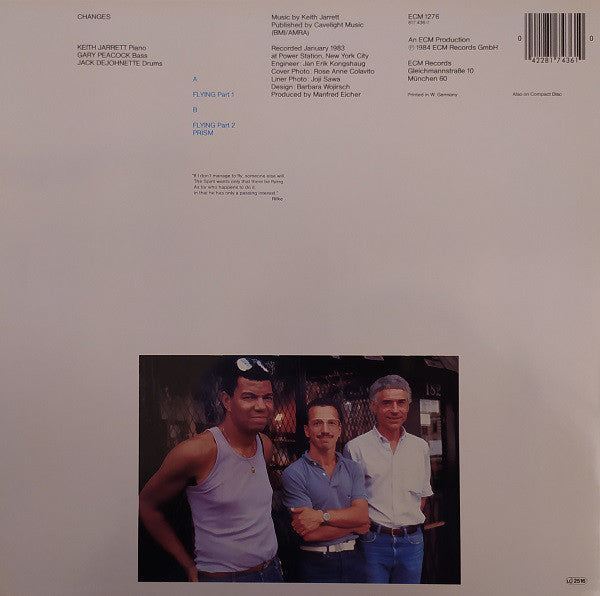 Keith Jarrett, Gary Peacock, Jack DeJohnette : Changes (LP, Album)