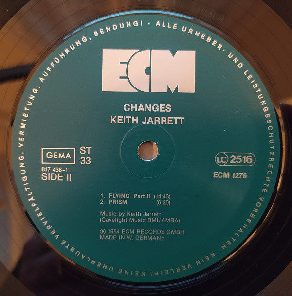 Keith Jarrett, Gary Peacock, Jack DeJohnette : Changes (LP, Album)