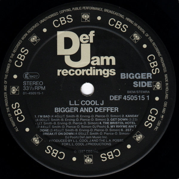 L.L. Cool J ~ Bigger And Deffer (Vinyl) - Djungel & Jazz