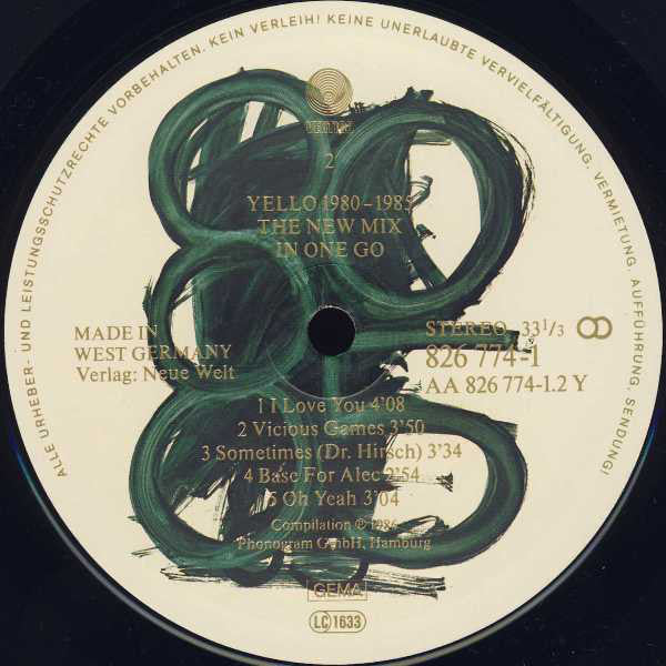 Yello ~ 1980 - 1985 The New Mix In One Go (Vinyl) - Djungel & Jazz