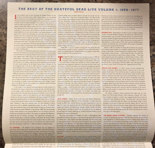 The Grateful Dead ~ Best Of The Grateful Dead Live: Volume 1 (Vinyl) - Djungel & Jazz