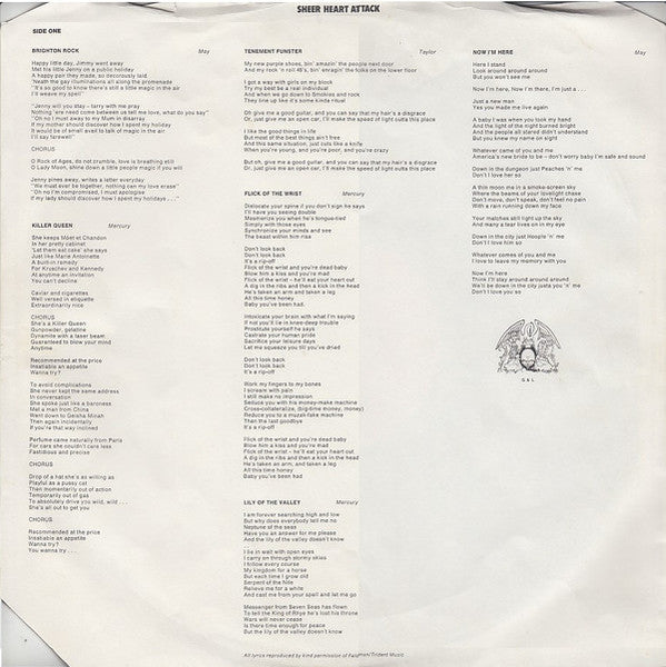 Queen : Sheer Heart Attack (LP, Album, 2nd)