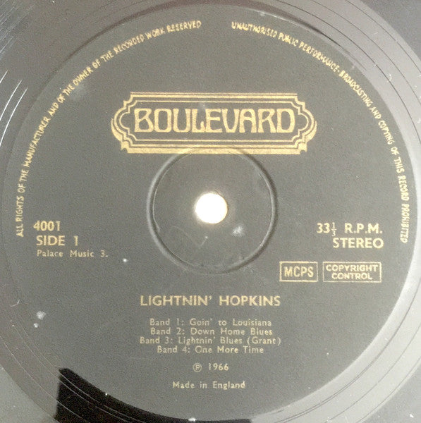 Lightnin' Hopkins ~ Lightnin' Hopkins (Vinyl) - Djungel & Jazz