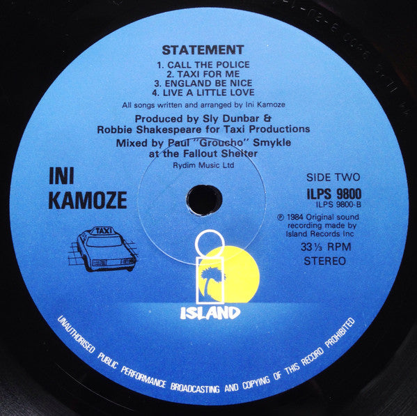 Ini Kamoze : Statement (LP, Album, The)