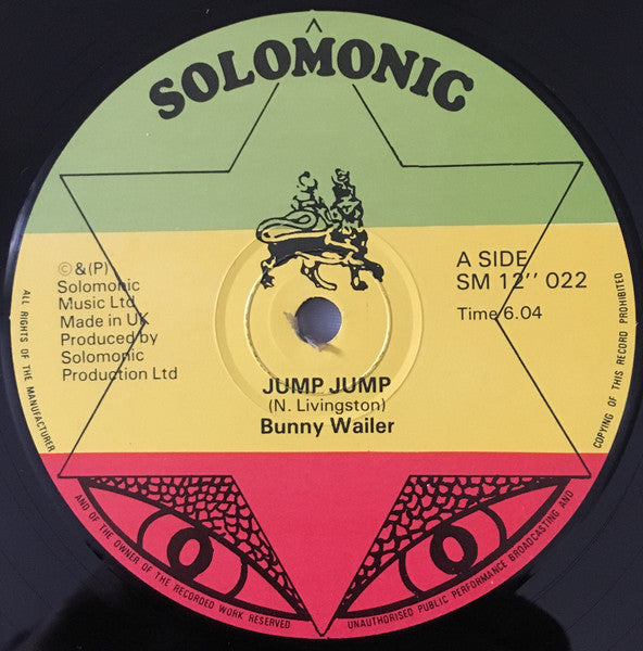 Bunny Wailer : Jump Jump / Dance Hall Music Dub (12", Maxi)