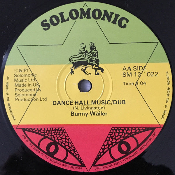 Bunny Wailer : Jump Jump / Dance Hall Music Dub (12", Maxi)