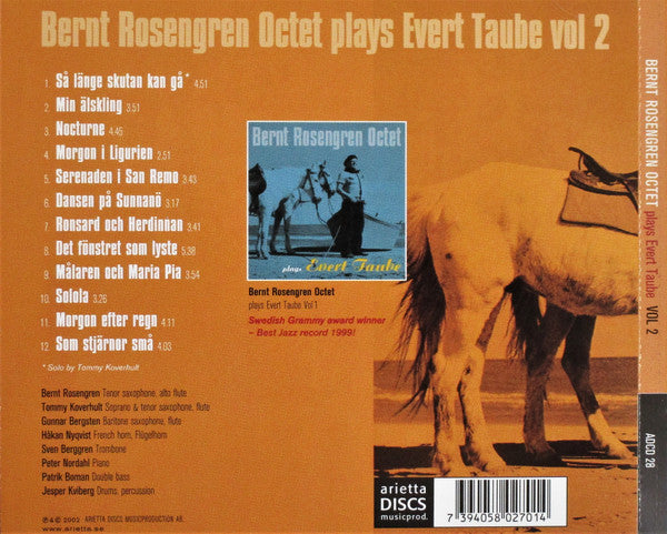 Bernt Rosengren Octet ~ Bernt Rosengren Octet Plays Evert Taube Vol 2 (Vinyl) - Djungel & Jazz
