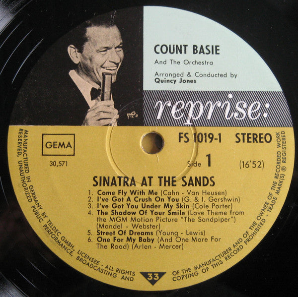 Frank Sinatra With Count Basie Orchestra Arranged & Conducted By Quincy Jones ~ Sinatra At The Sands (Vinyl) - Djungel & Jazz