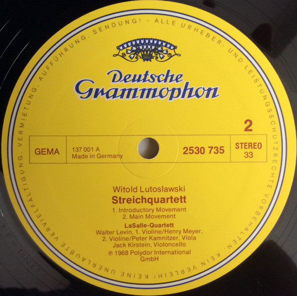 John Cage ▪ Witold Lutosławski ▪ LaSalle-Quartett ~ Streichquartette ▪ String Quartets (Vinyl) - Djungel & Jazz