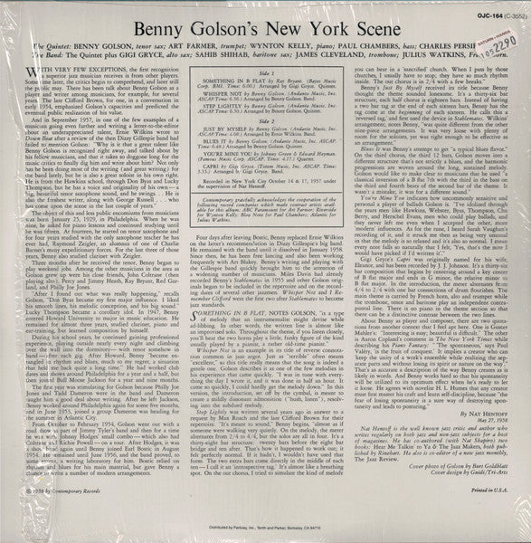 Benny Golson : Benny Golson's New York Scene (LP, Album, Mono, RE)