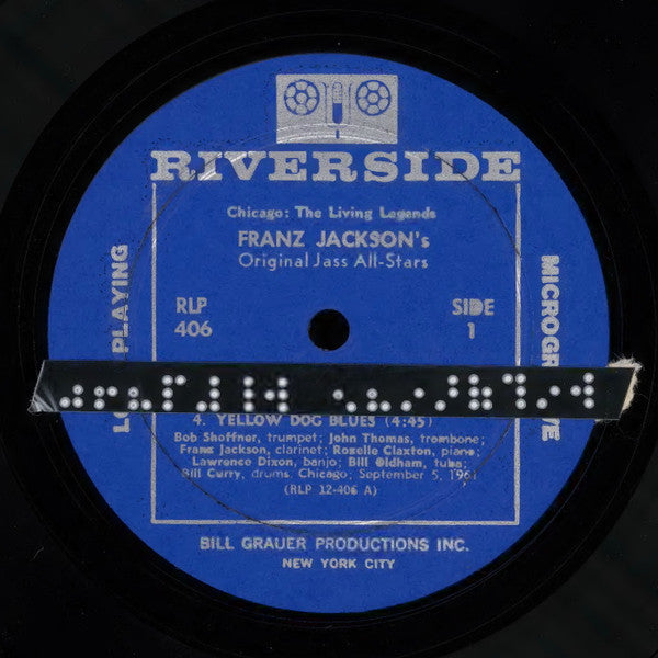 Franz Jackson's Original Jass All-Stars Featuring Bob Shoffner ~ Franz Jackson And His Original Jass All-Stars Featuring Bob Shoffner (Vinyl) - Djungel & Jazz