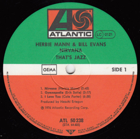 Herbie Mann & Bill Evans ~ Nirvana (Vinyl) - Djungel & Jazz