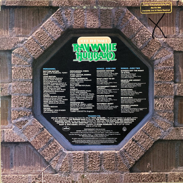 Ray Wylie Hubbard ~ Off The Wall (Vinyl) - Djungel & Jazz