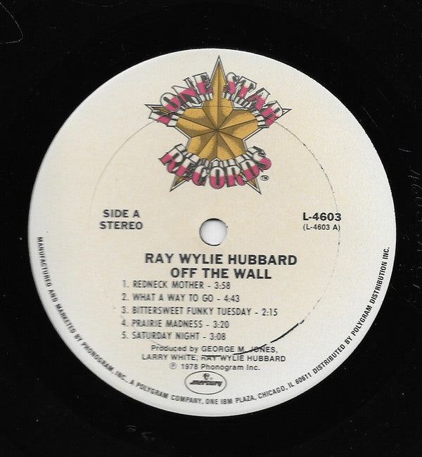 Ray Wylie Hubbard ~ Off The Wall (Vinyl) - Djungel & Jazz