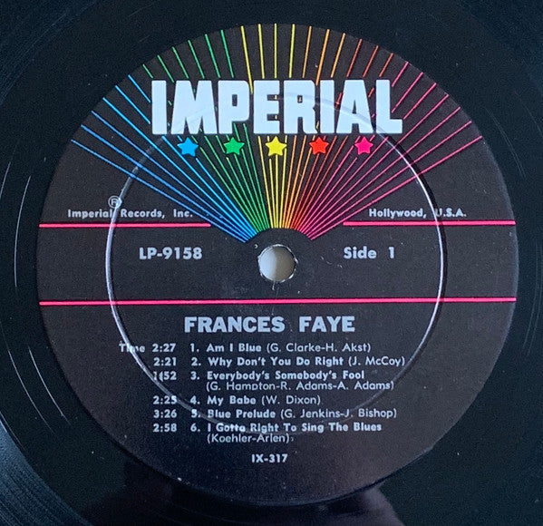 Frances Faye ~ Sings The Blues (Vinyl) - Djungel & Jazz