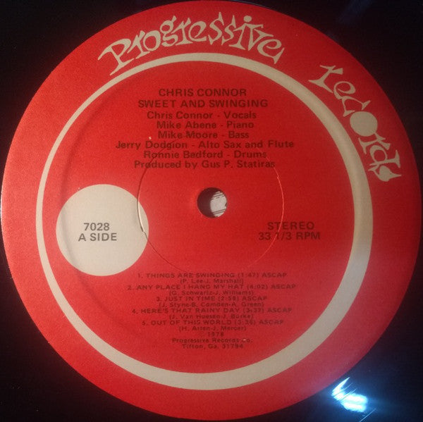 Chris Connor ~ Sweet And Swinging (Vinyl) - Djungel & Jazz