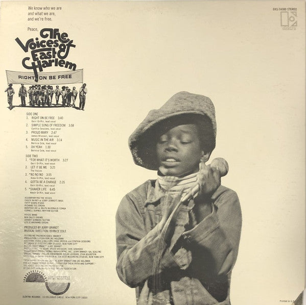 The Voices Of East Harlem : Right On Be Free (LP, Album, CTH)