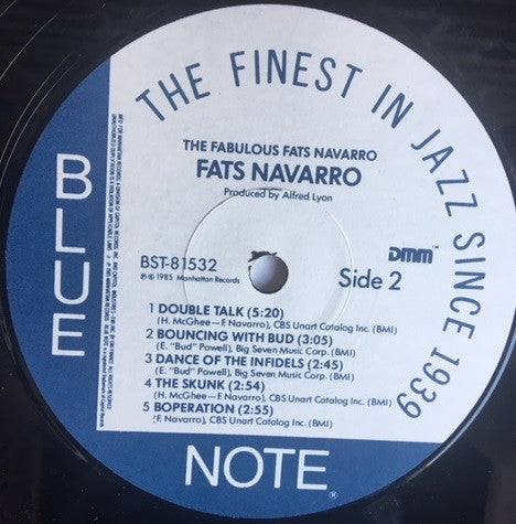Fats Navarro : The Fabulous Fats Navarro Volume 2 (LP, Mono, RE, RM)