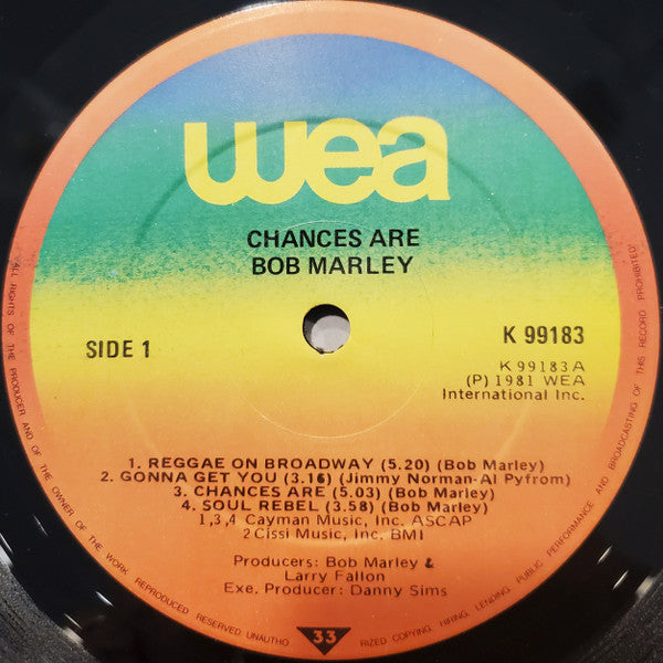 Bob Marley : Chances Are (LP, Album)
