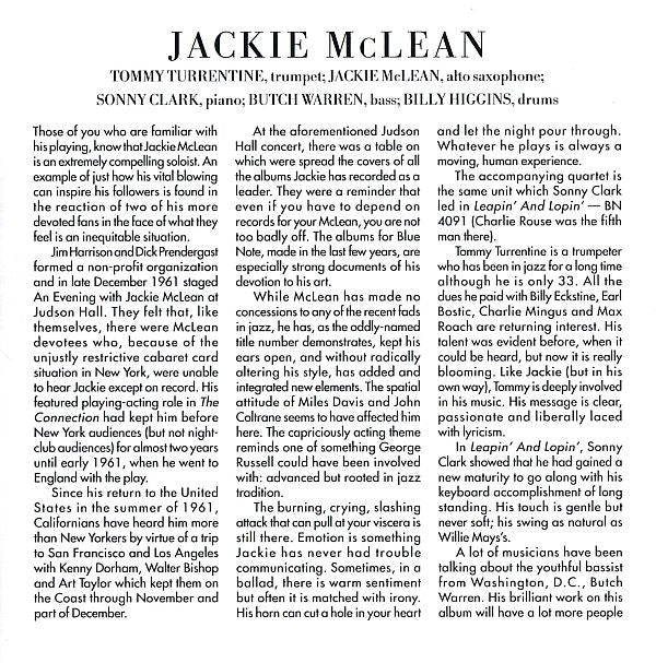 Jackie McLean ~ A Fickle Sonance (Vinyl) - Djungel & Jazz
