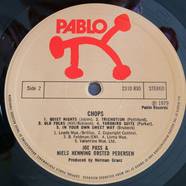Joe Pass And Niels Henning Ørsted Pedersen* : "Chops" (LP, Album)