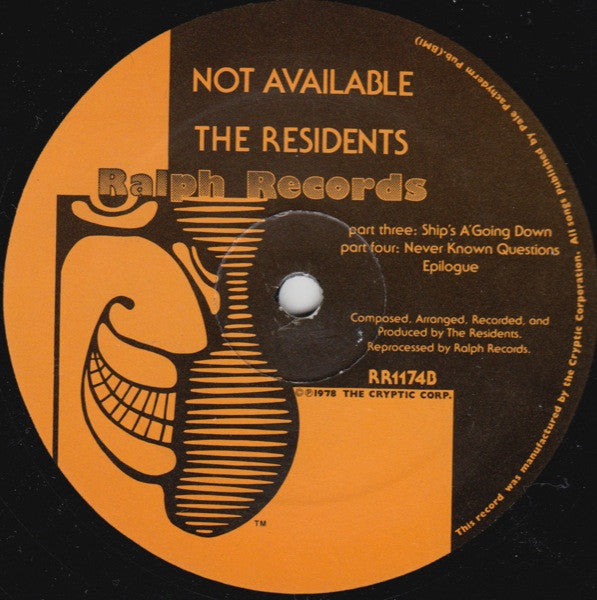 The Residents ~ Not Available (Vinyl) - Djungel & Jazz