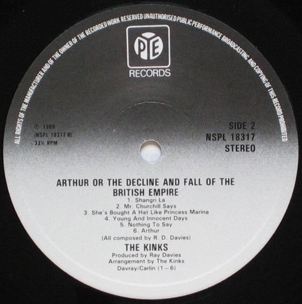 The Kinks ~ Arthur Or The Decline And Fall Of The British Empire (Vinyl) - Djungel & Jazz