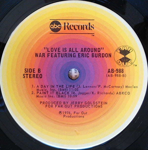 War Featuring Eric Burdon ~ Love Is All Around (Vinyl) - Djungel & Jazz