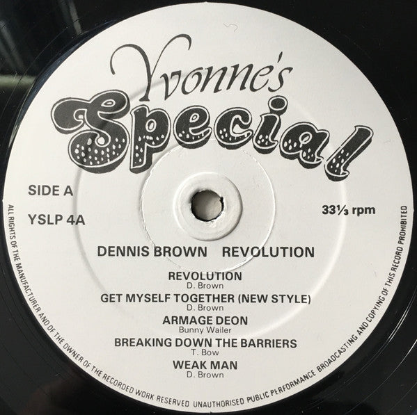 Dennis Brown : Revolution (LP, Album, Bla)