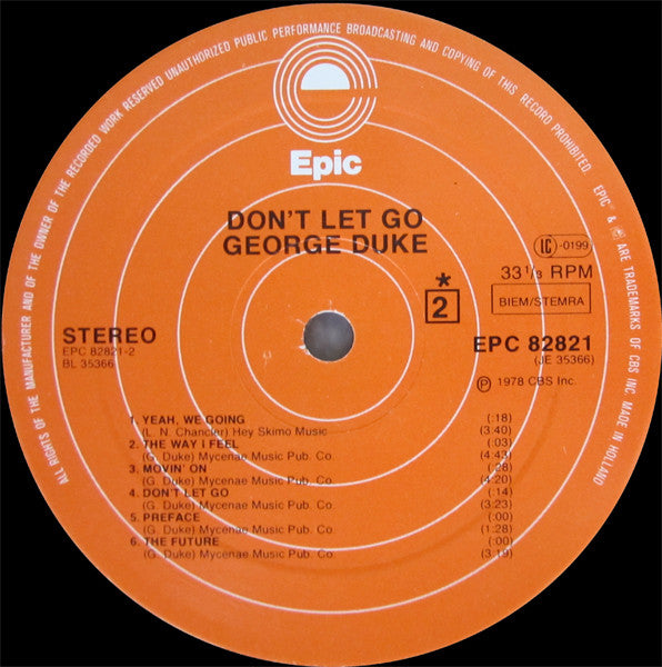 George Duke ~ Don't Let Go (Vinyl) - Djungel & Jazz