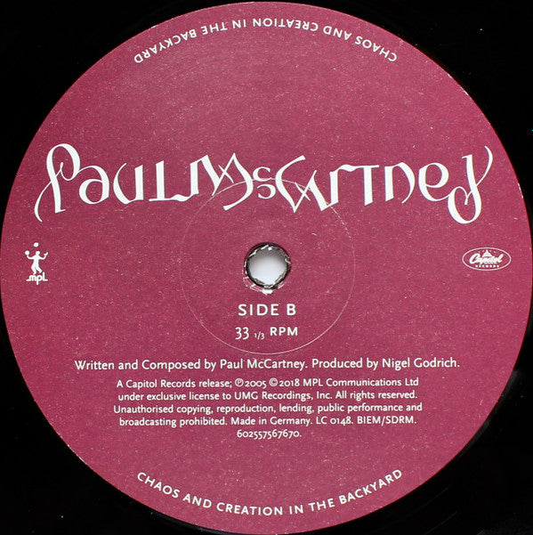 Paul McCartney ~ Chaos And Creation In The Backyard (Vinyl) - Djungel & Jazz