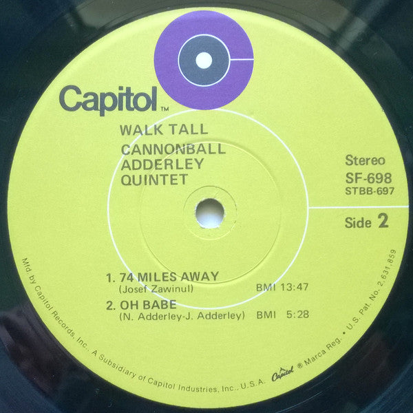 The Cannonball Adderley Quintet / Cannonball Adderley And Bossa Rio With Sérgio Mendes ~ Walk Tall / Quiet Nights (Vinyl) - Djungel & Jazz