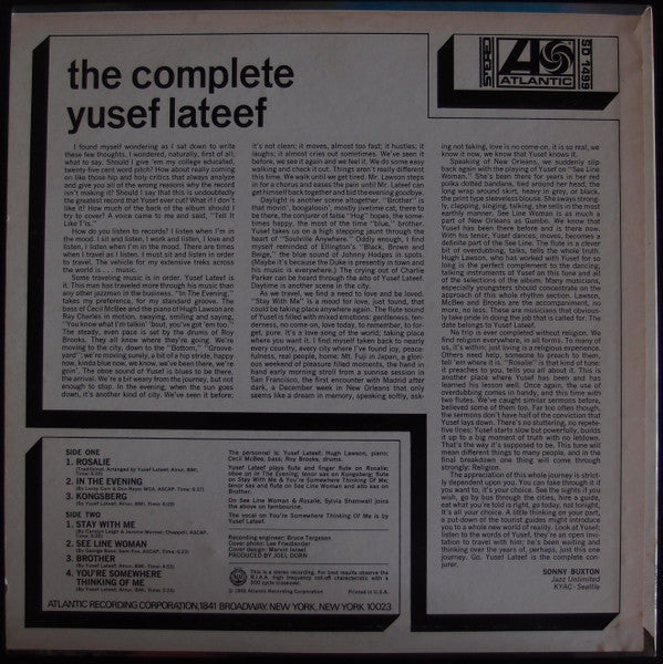 Yusef Lateef ~ The Complete Yusef Lateef (Vinyl) - Djungel & Jazz